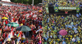 Em Brasília, atos por Lula e Flávio ficam a 2 km de distância