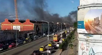 Incêndio atinge barracão de escola de samba na zona portuária do Rio