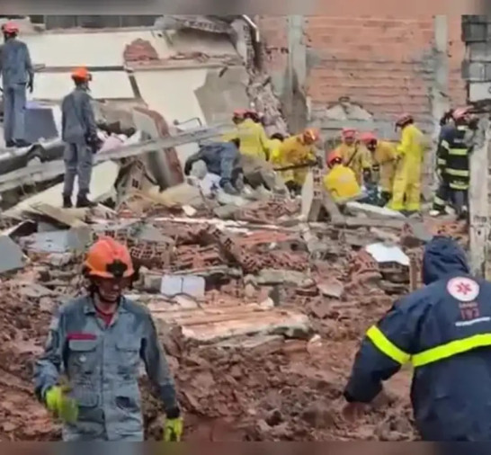 Prédio desaba em São Bernardo do Campo e deixa cinco feridos