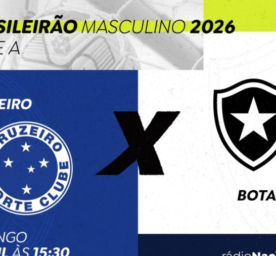 Rádio Nacional transmite neste domingo duelo entre Cruzeiro e Botafogo