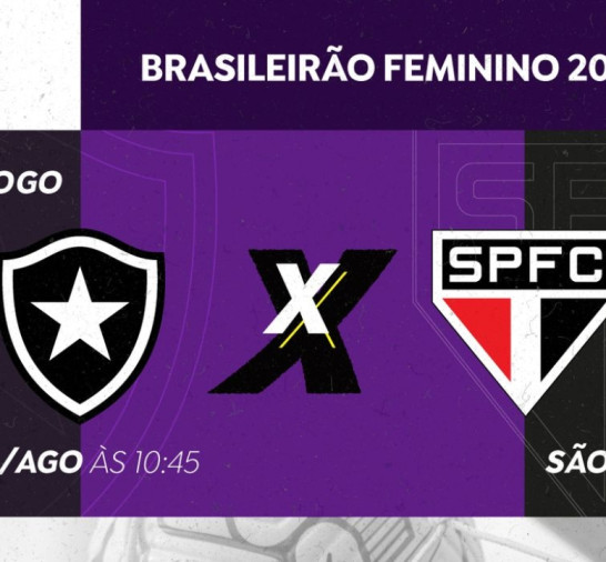 TV Brasil exibe Botafogo x São Paulo pelo Brasileirão Feminino A1